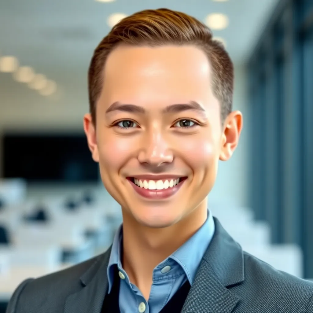 Uncanny valley portrait of a researcher
